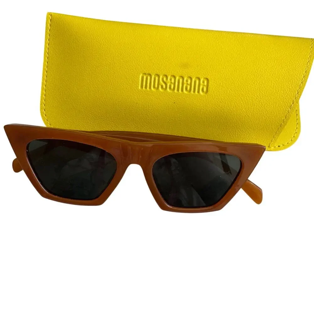 Mosanana Orange Square cat eye sunglasses